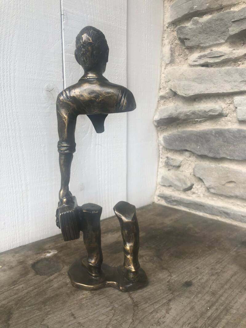 Bronzen Kunst beelden Traveller - Reiziger beeldje in Brons