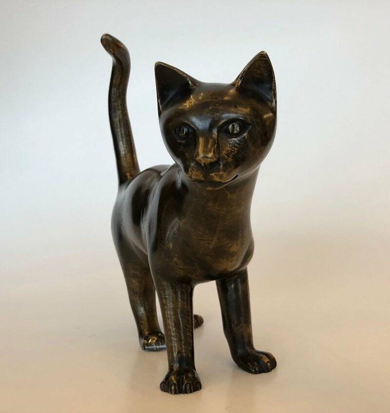Bronzen Beeld Vriendelijke Poes in Brons van Bronzen Beelden Winkel Lent
