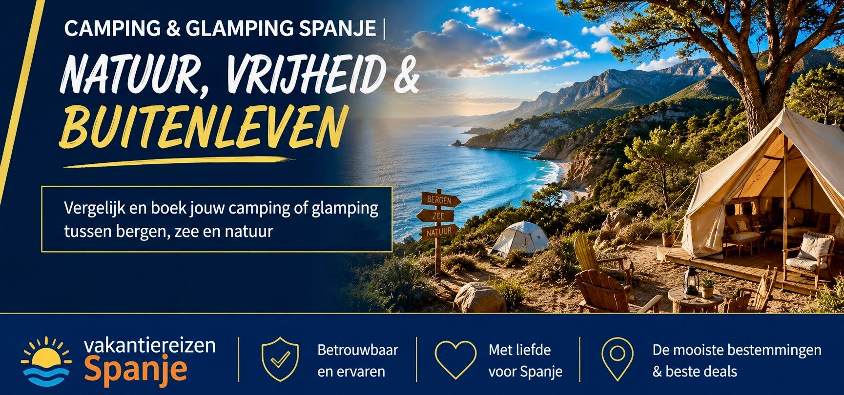 CAMPING & GLAMPING SPANJE | NATUUR, VRIJHEID & BUITENLEVEN Blauwbalkje: Vergelijk en boek jouw camping of glamping tussen bergen, zee en natuur