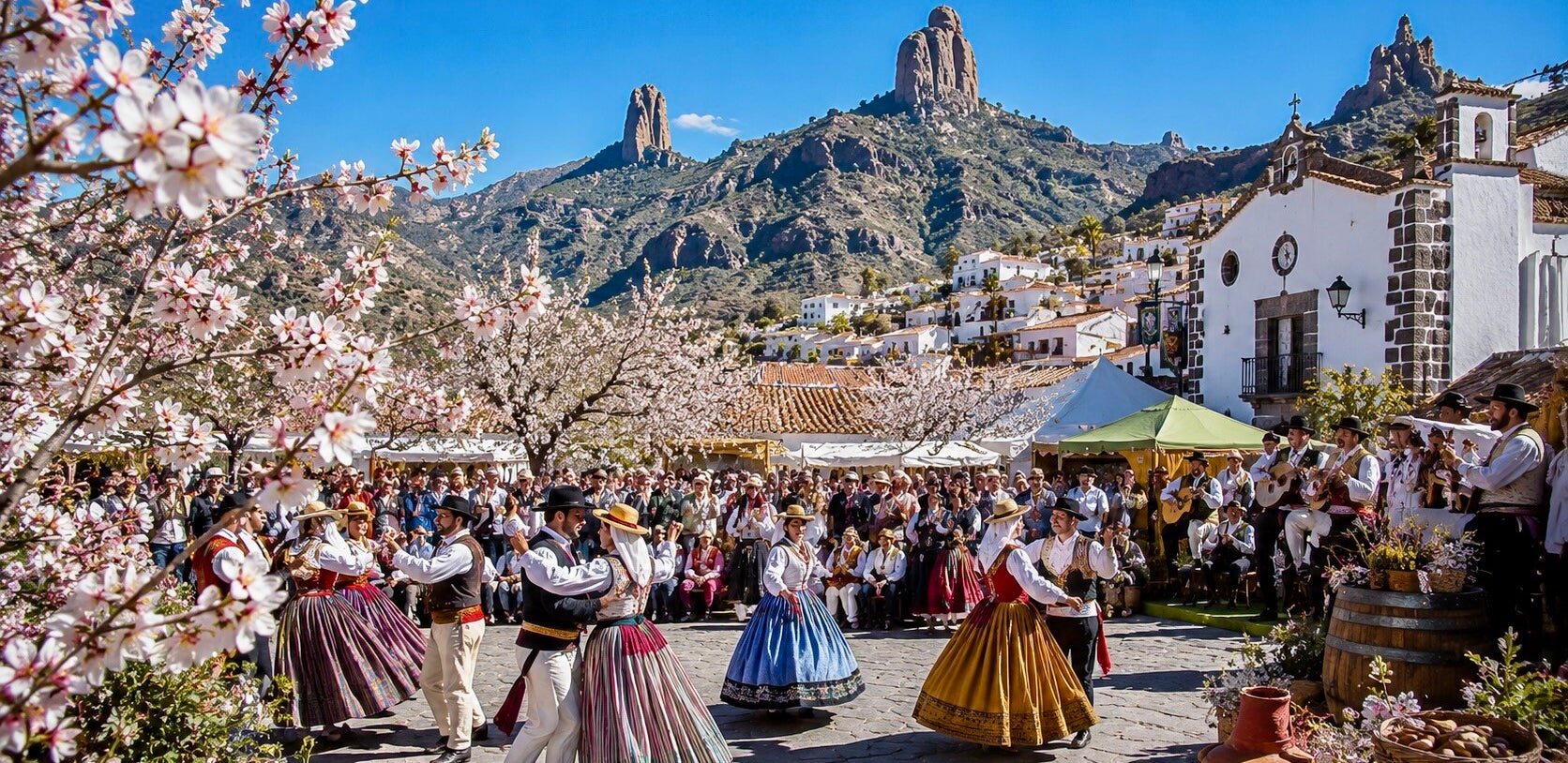 Amandelbloesemfestival in Tejeda