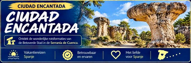 Rotsformaties van de Ciudad Encantada in de Serranía de Cuenca.