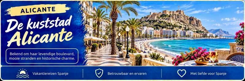 Alicante aan de Costa Blanca met boulevard, strand en mediterrane sfeer
