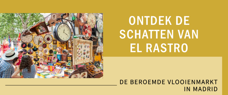 El Rastro dé vlooienmarkt van de stad Madrid