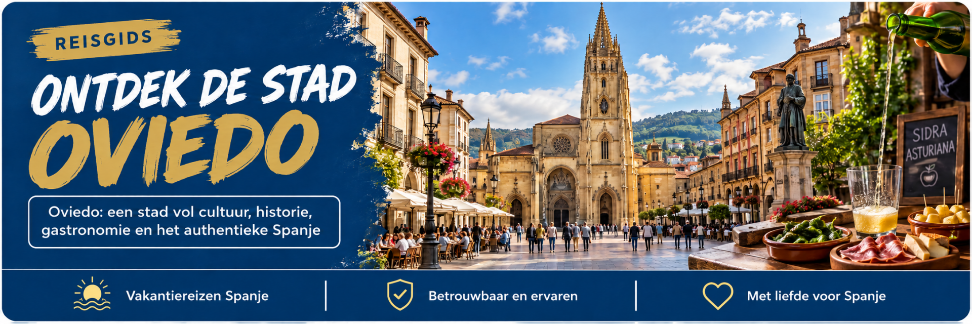 Viering van Día de Asturias op 8 september met traditionele klederdracht, Asturische doedelzakmuziek en regionale vlaggen.