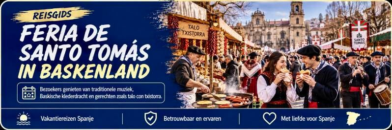 Feria de Santo Tomás in Baskenland met traditionele markt en Baskische klederdracht