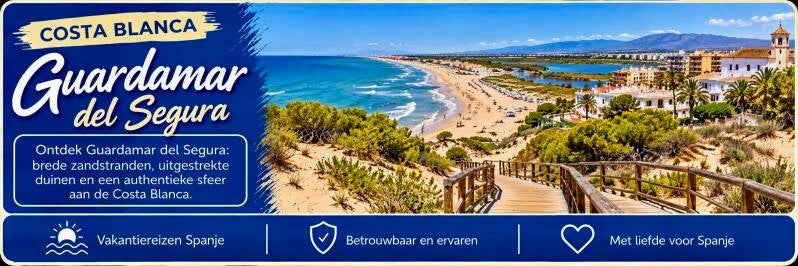 Guardamar del Segura aan de Costa Blanca met brede zandstranden, duinen en Middellandse Zee
