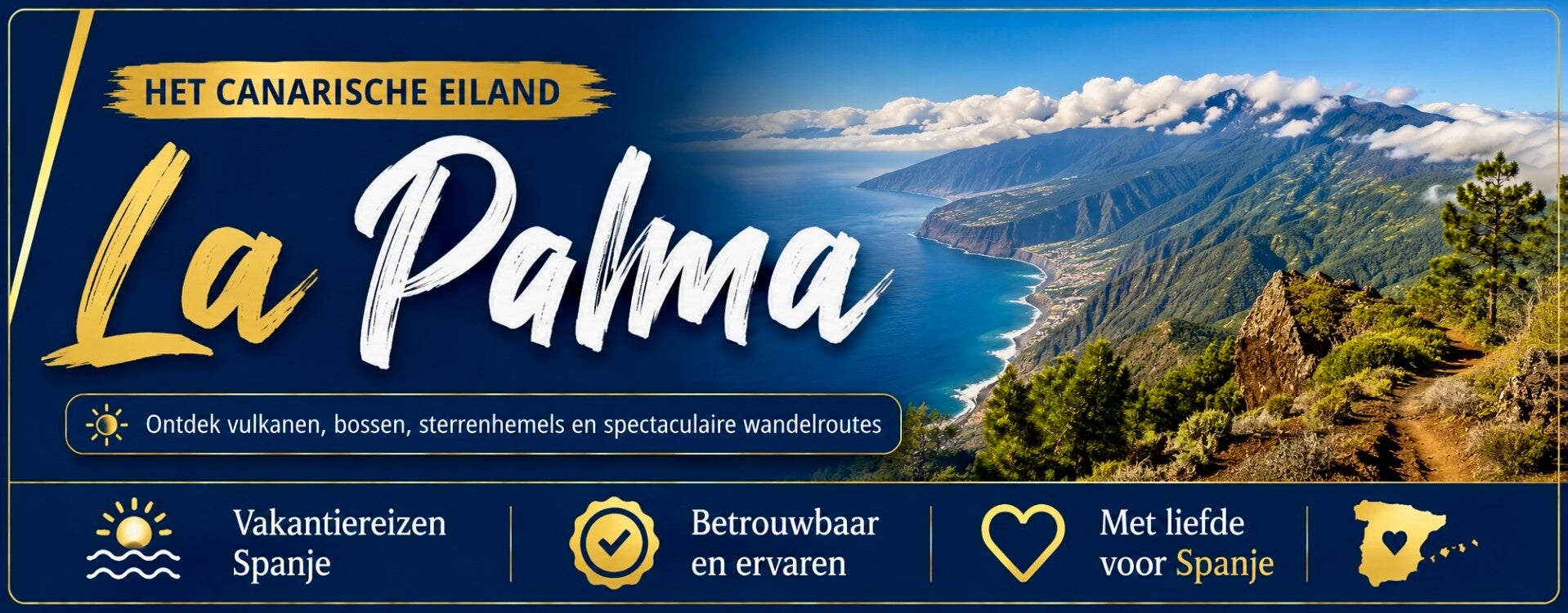 Ontdek het Canarische eiland La Palma Ontdek vulkanen, bossen, sterrenhemels en spectaculaire wandelroutes