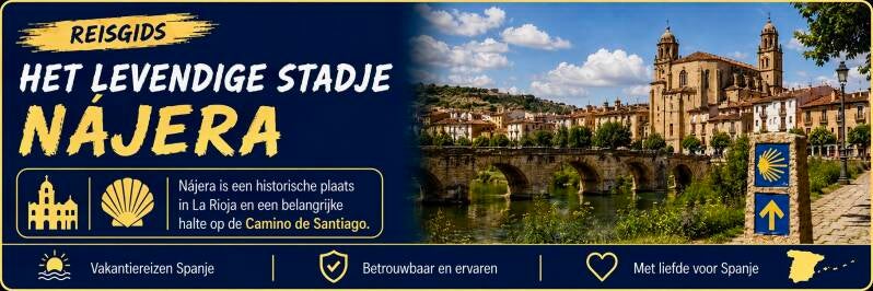 Het historische stadje Nájera aan de Camino de Santiago in La Rioja