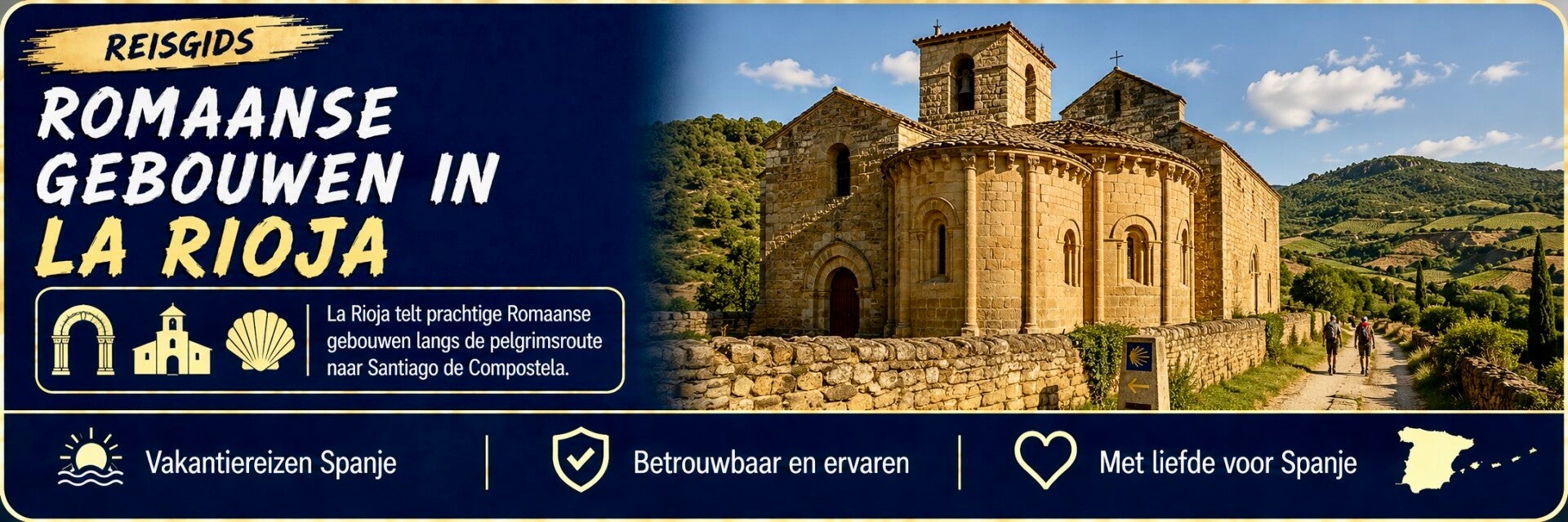 Romaanse gebouwen in La Rioja langs de Camino de Santiago