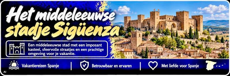 Verlicht Spaans kasteel en stenen brug in een mysterieus berglandschap bij maanlicht.