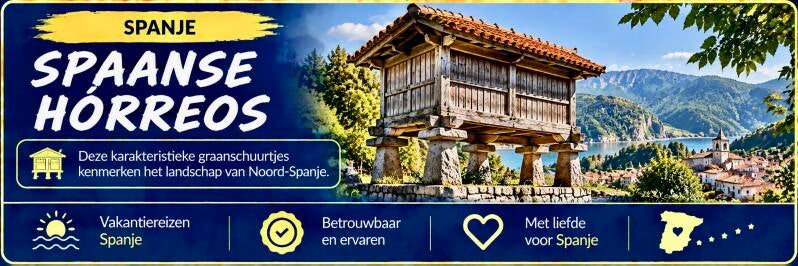 Spaanse hórreo, een karakteristieke graanschuur op poten in Noord-Spanje