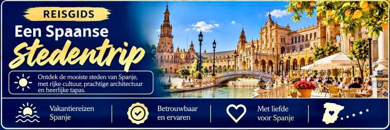 Een Spaanse stedentrip met uitzicht op Plaza de España in Sevilla.