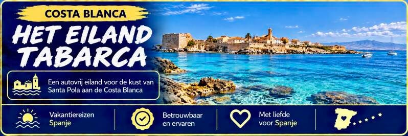 Eiland Tabarca voor de kust van Santa Pola aan de Costa Blanca