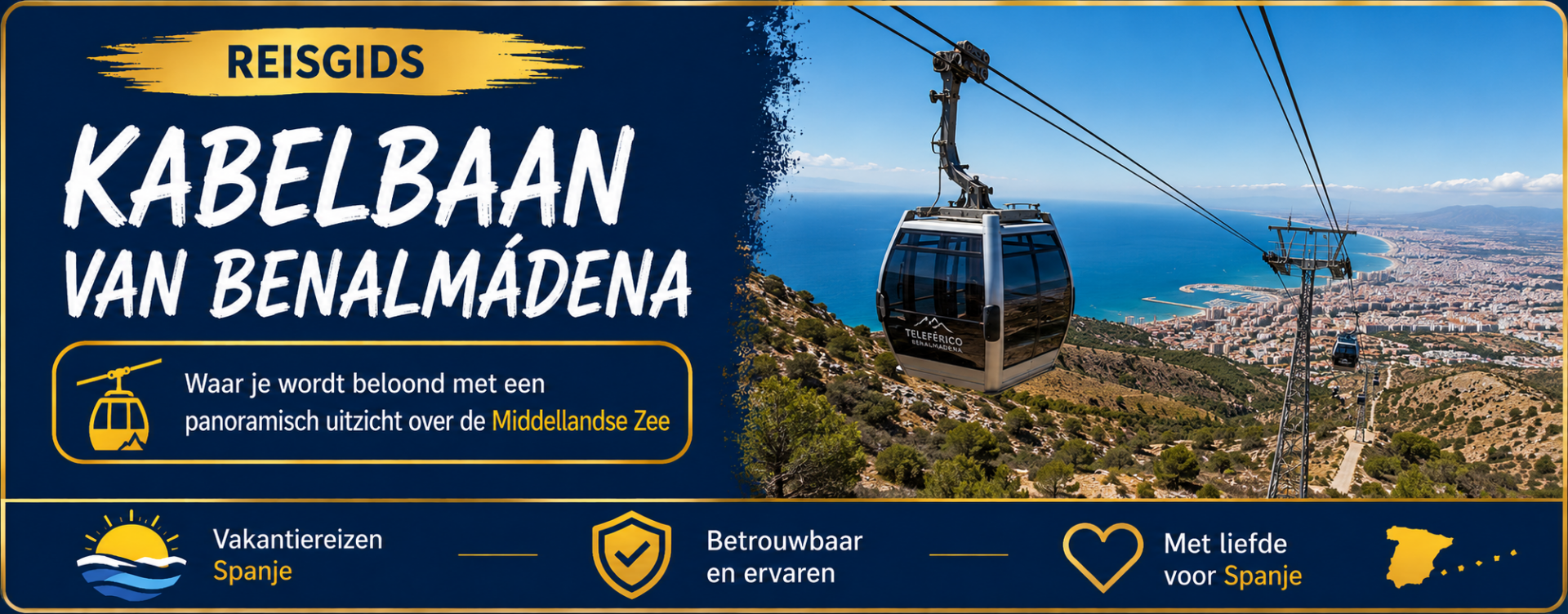 Geniet van een leuk een ritje met de kabelbaan in Benalmadena