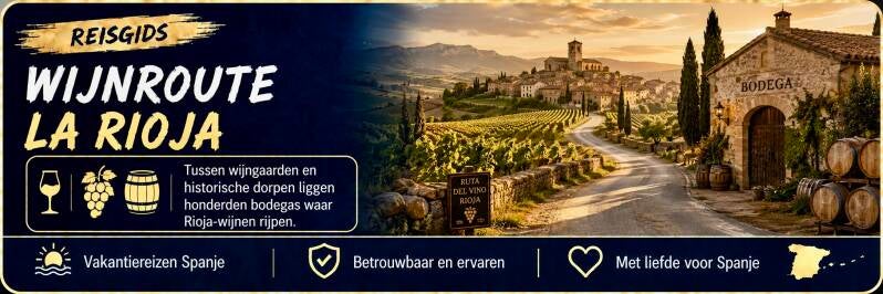 Wijngaarden en wijnroute door La Rioja in Spanje