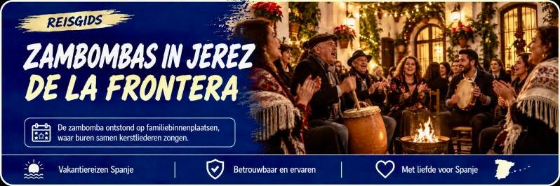 Zambombas in Jerez de la Frontera met bewoners die samen kerstliederen zingen.