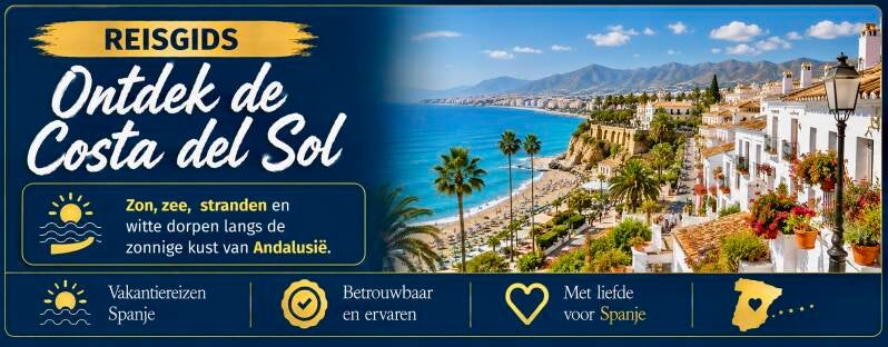 Costa del Sol: Zon, zee,  stranden en witte dorpen langs de zonnige kust van Andalusië. 