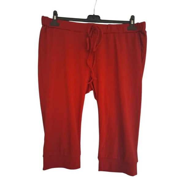 Capri broek wijnrood rood 2XL