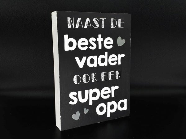 Woodart 2715 Super Opa zwart (wit - kei grijs)