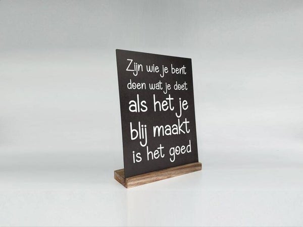 Woodart 3025 Zijn wie je bent zwart/naturel (wit)