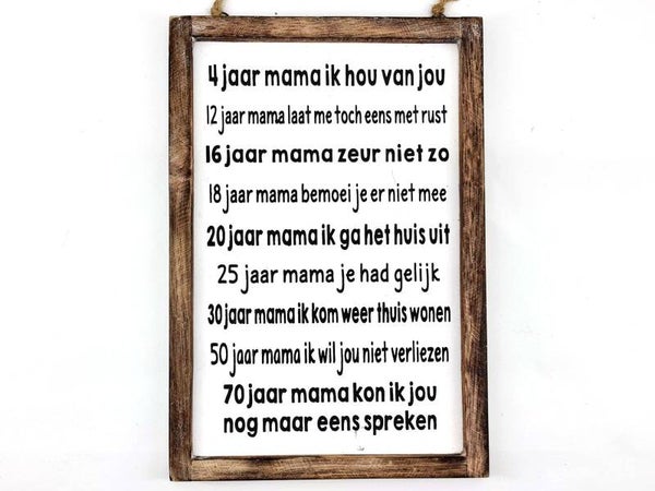 Woodart 7930 jaren mama naturel wit