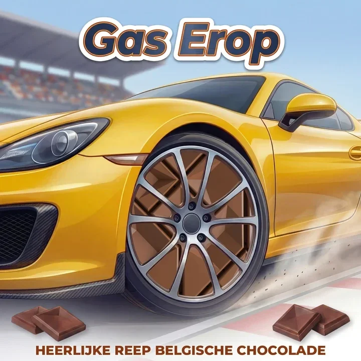 Chocolade Reep kaart Gas Erop / Rijbewijs