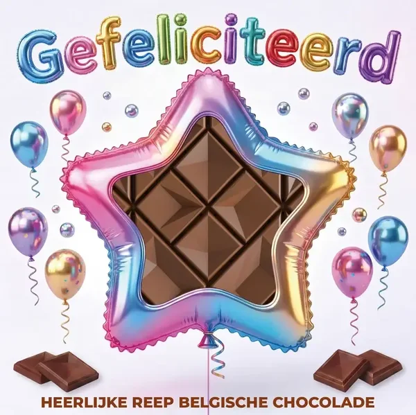 Chocolade Reep Kaart Gefeliciteerd