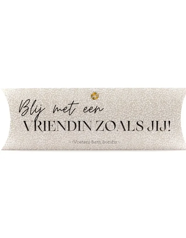 The Big Gifts - (voeten) Bath bombs "Blij met een Vriendin zoals jij