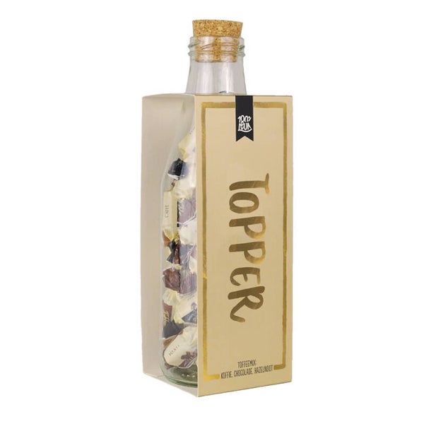 100% Leuk Momenten fles - Topper - Toffee