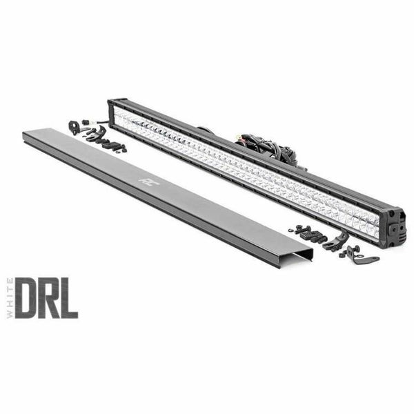 Dual LED lights 50" cool white DRL Rough Country Chrome Series