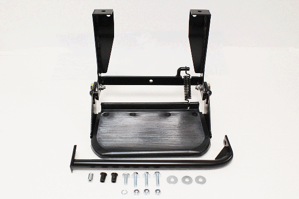 SIDE STEP FOLDEING - BLACK - RUBBER TOP- DEFENDER