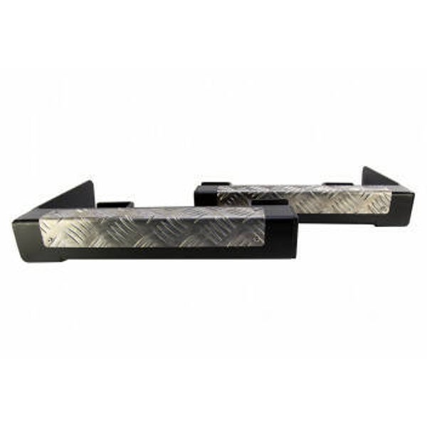 Bumperettes Black Rear Heavy Duty suitable for Defender & Series vehicles All Models Except TD5 Type