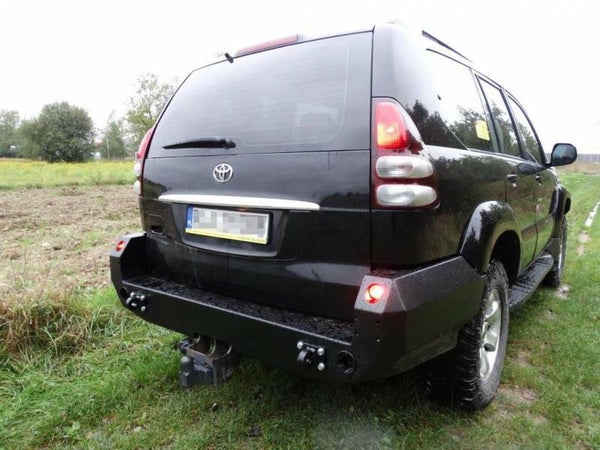 F4x4 ACHTERBUMPER VOOR VERSIE MET KUNSTSTOF FRAME SPATBORDEN TOYOTA LAND CRUISER J120 2002 tot 2009