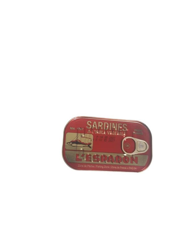 Lespadon Sardines in oil 125g