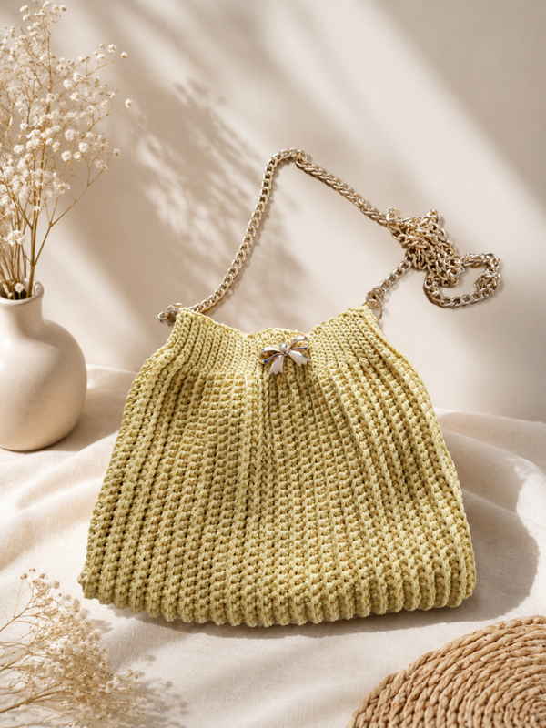 pochette jaune pastel
