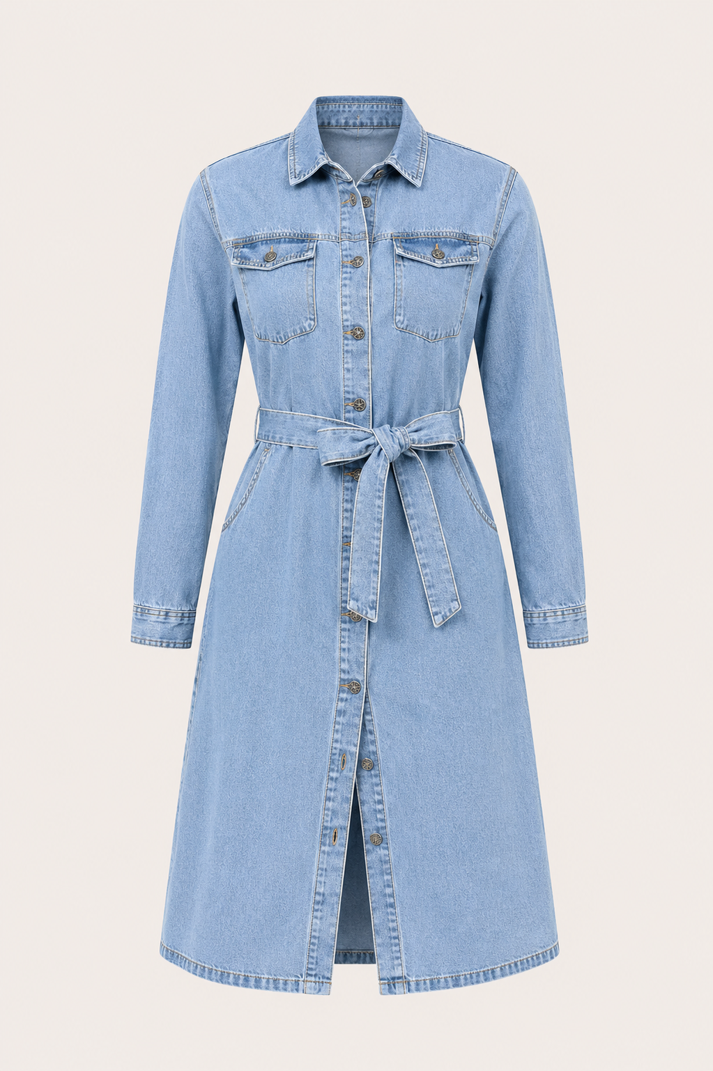 Curvy Denim Maxi Dress