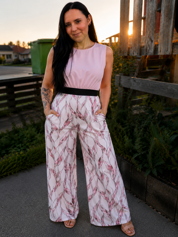 Roze jumpsuit