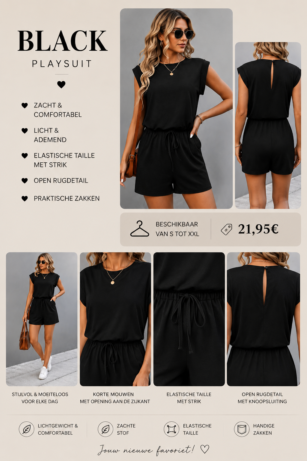 Black playsuit - casual