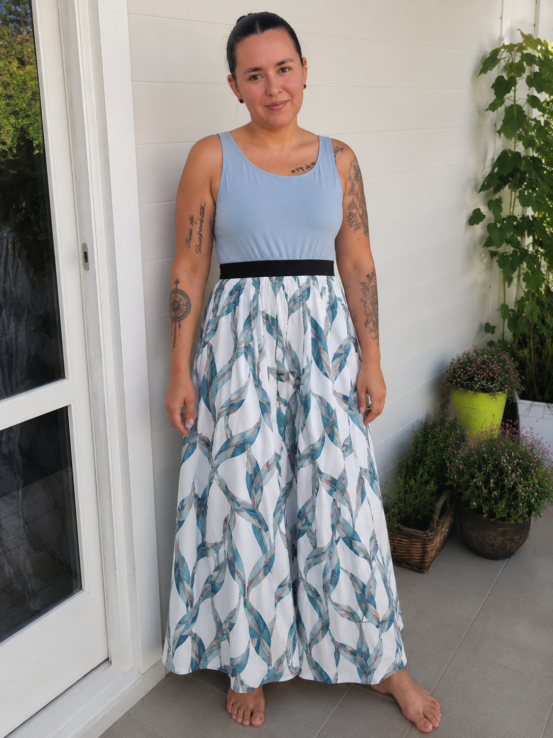 Blauwe jumpsuit