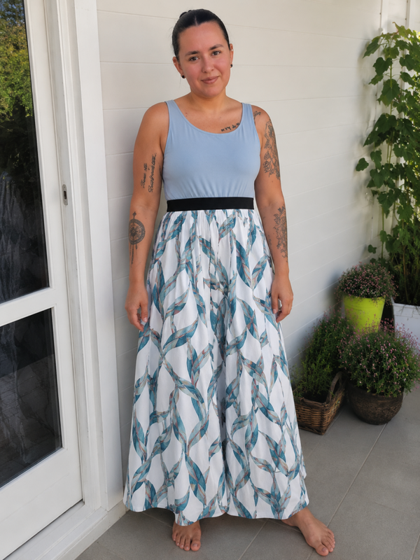 Blauwe jumpsuit