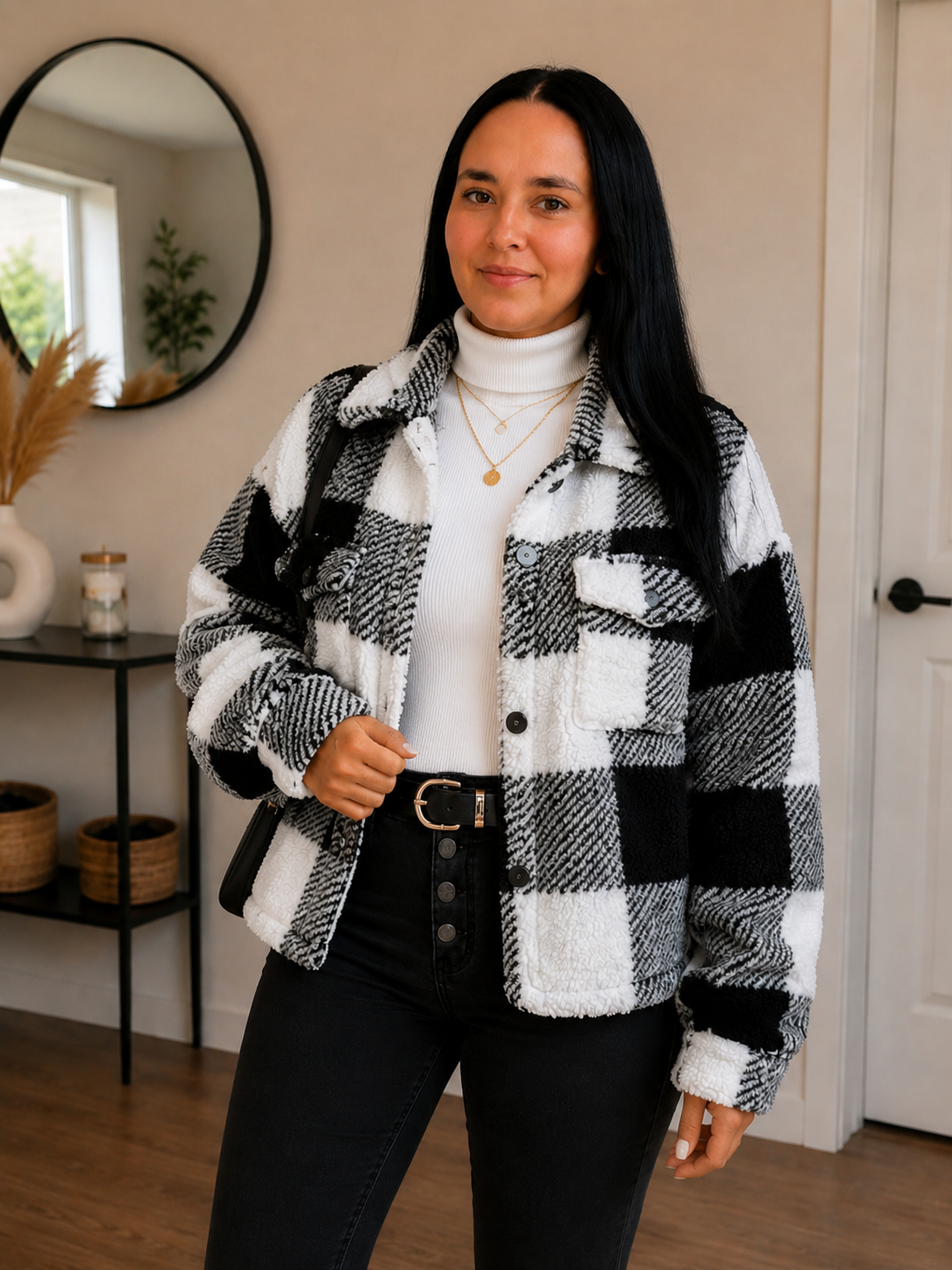 Teddy Check Jacket