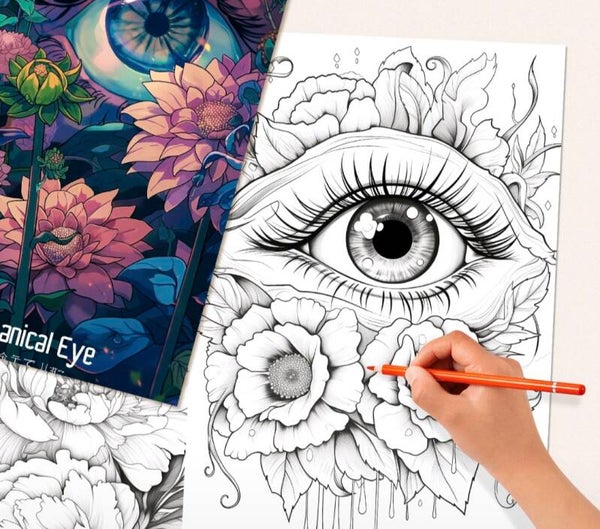 Eye mandala coloring book