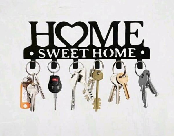 Home sweet home - metalen sleutelrek