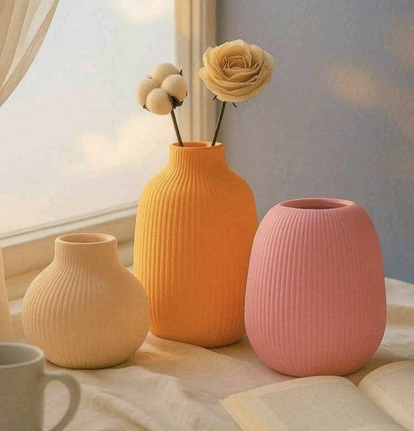 Soft pastel Vase - ribbeldesign