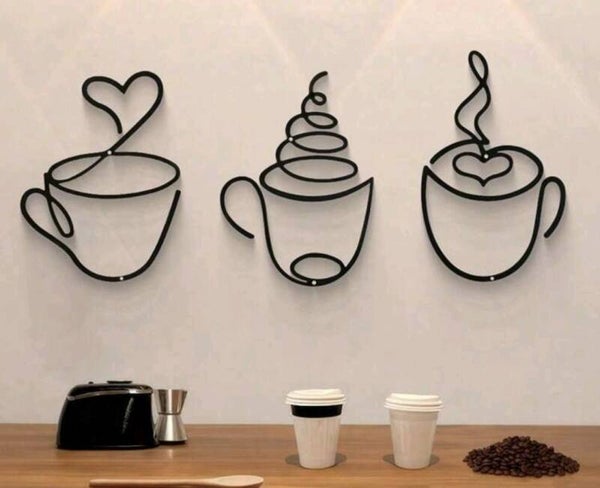 Coffee Moments = metalen wanddecoratie