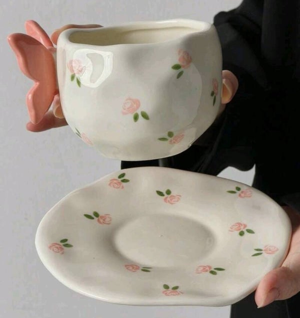 🎀 Butterfly Bow Set (kop & schotel)