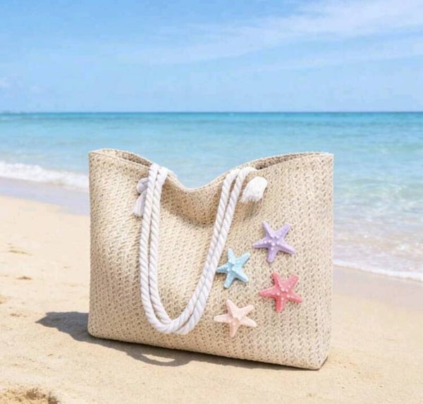 Geweven strandtas