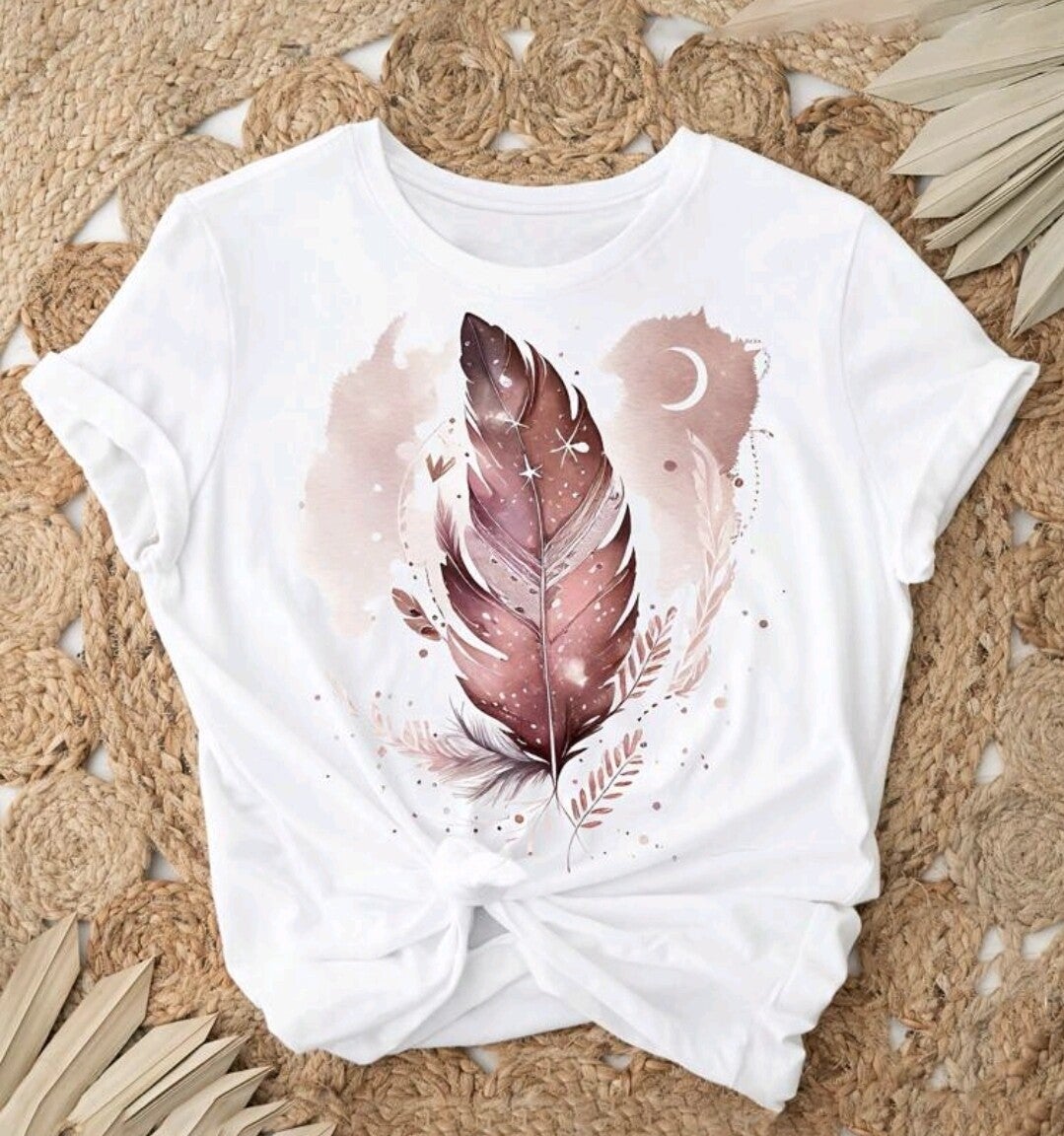 Boho Feather Tshirt