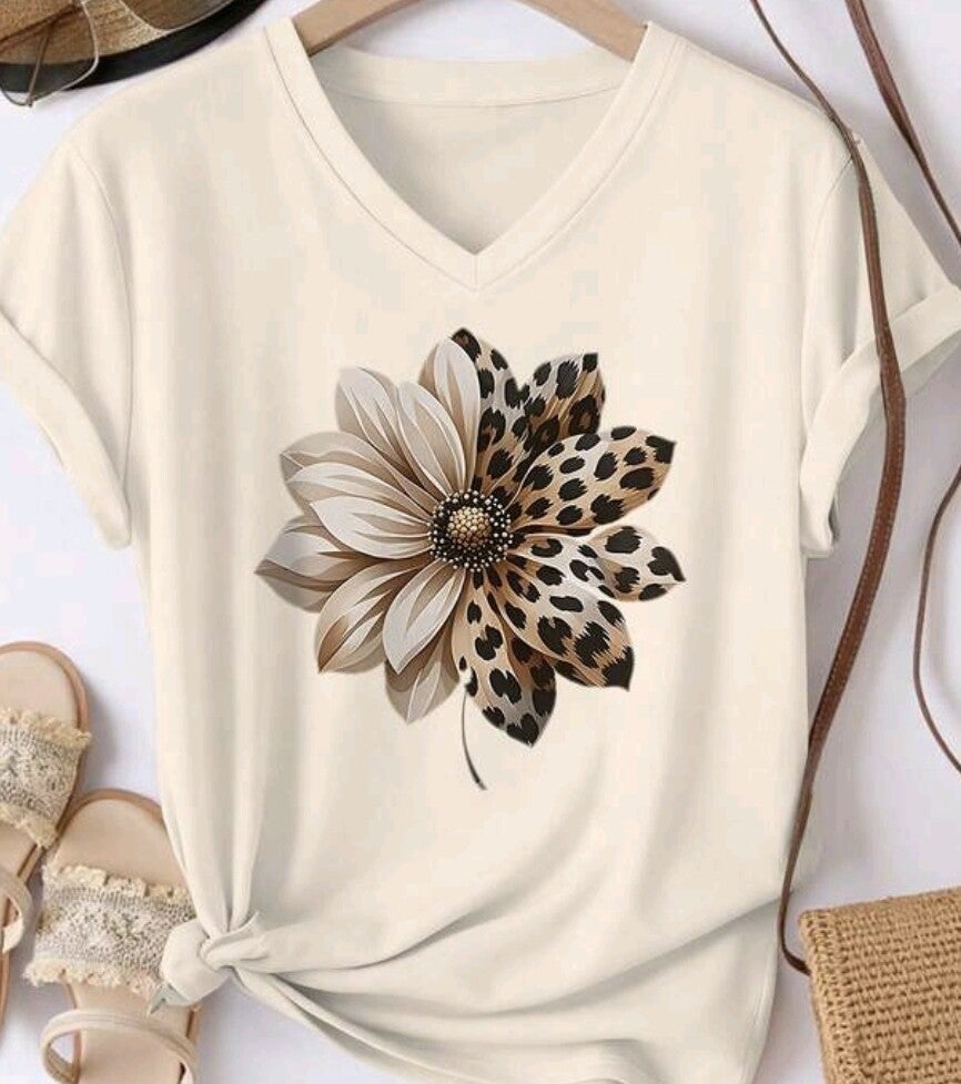 Leopard Flower Tshirt