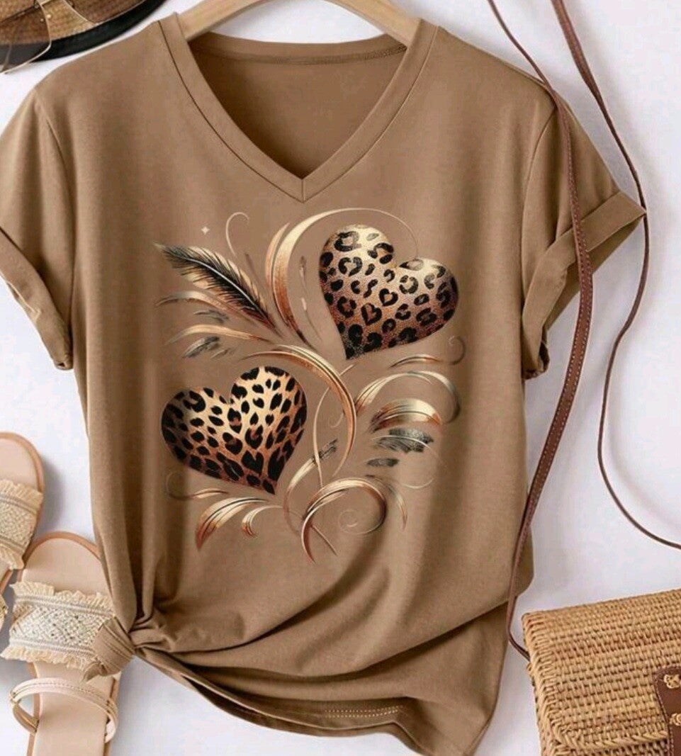 Leopard Heart tshirt